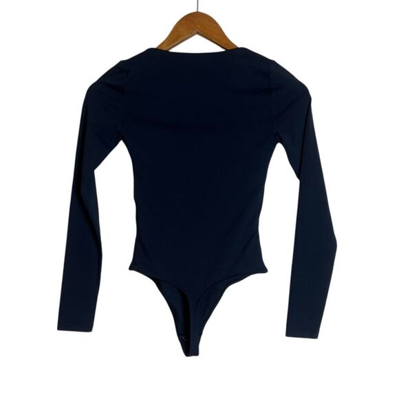 Babaton black deep v long sleeve bodysuit - Picture 6 of 8